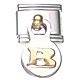 Dangle letter - B - 9mm classic italian charm